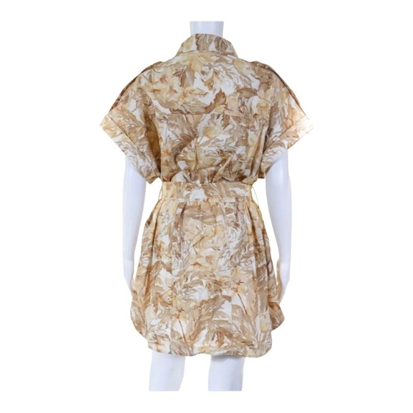 NWT SIGNIFICANT OTHER Lenny Dress Biscuit Tapestry Floral Tie Waist US 8 - Picture 9 of 11